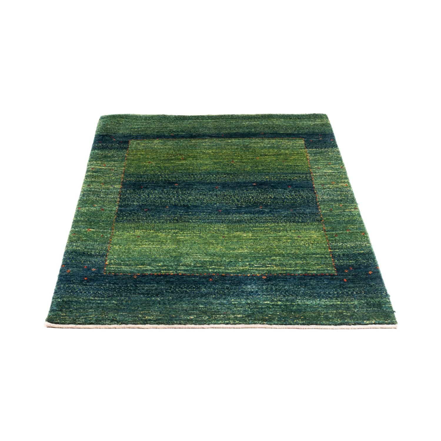 Gabbeh Tæppe - Loribaft Persisk - 123 x 85 cm - grøn
