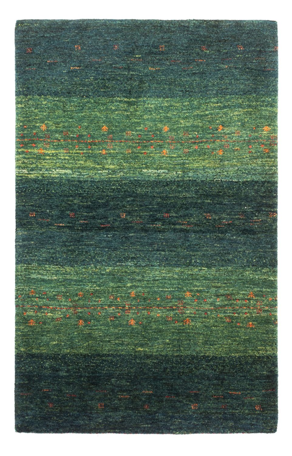 Gabbeh Tæppe - Loribaft Persisk - 130 x 85 cm - grøn