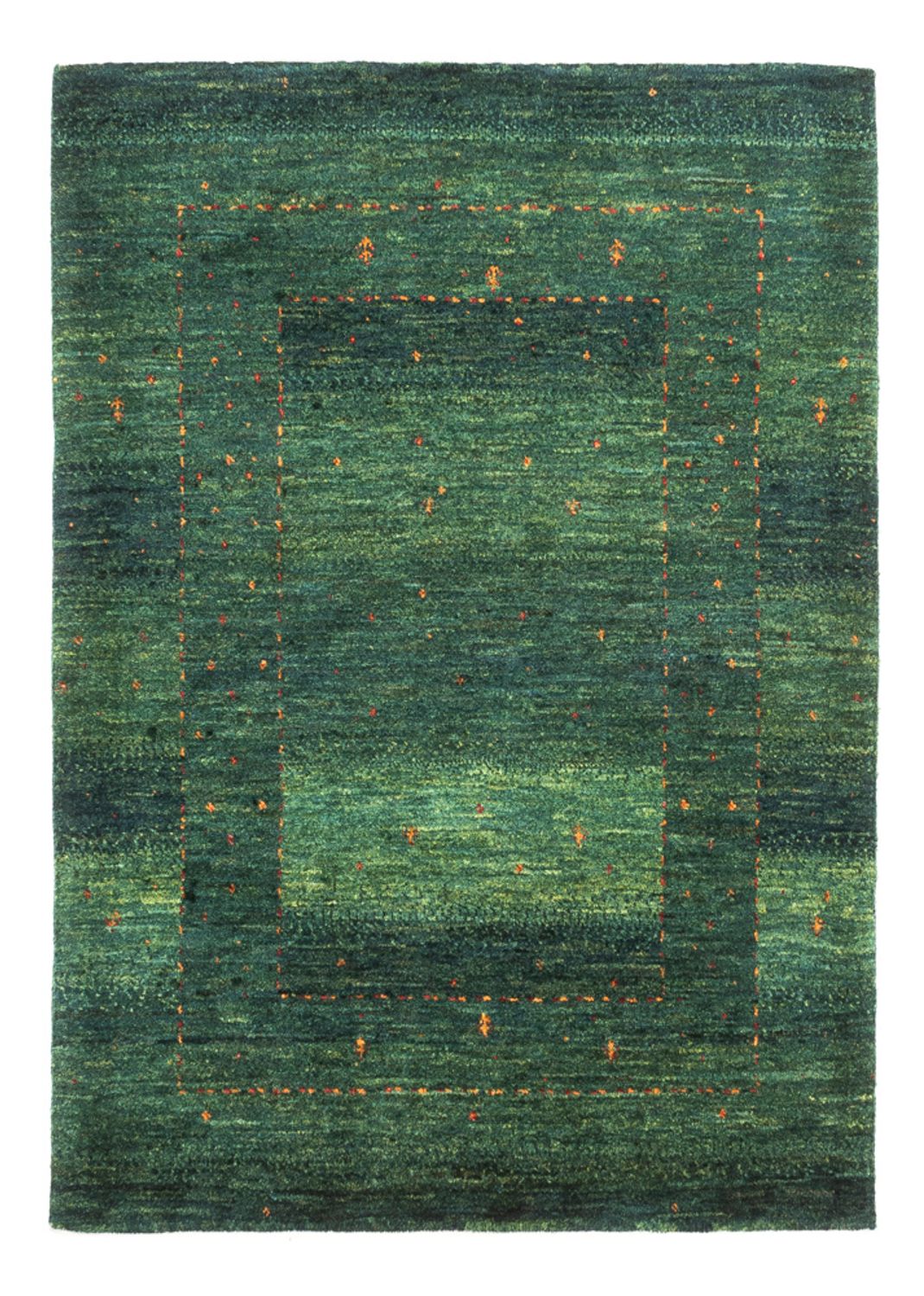 Gabbeh Tæppe - Loribaft Persisk - 119 x 86 cm - grøn