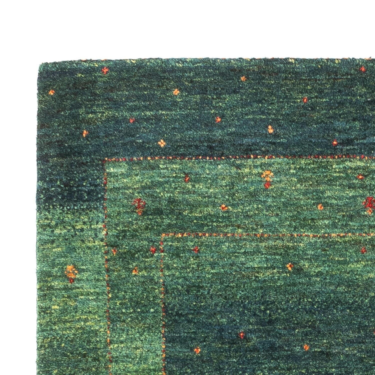 Gabbeh Tæppe - Loribaft Persisk - 127 x 86 cm - grøn