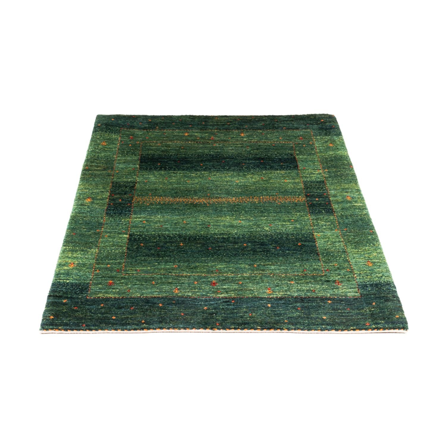 Gabbeh Tæppe - Loribaft Persisk - 127 x 86 cm - grøn