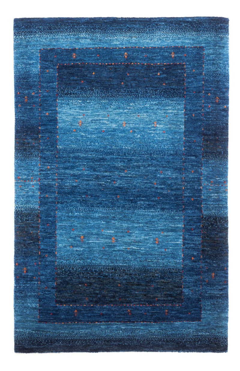 Gabbeh Tæppe - Loribaft Persisk - 135 x 93 cm - blå