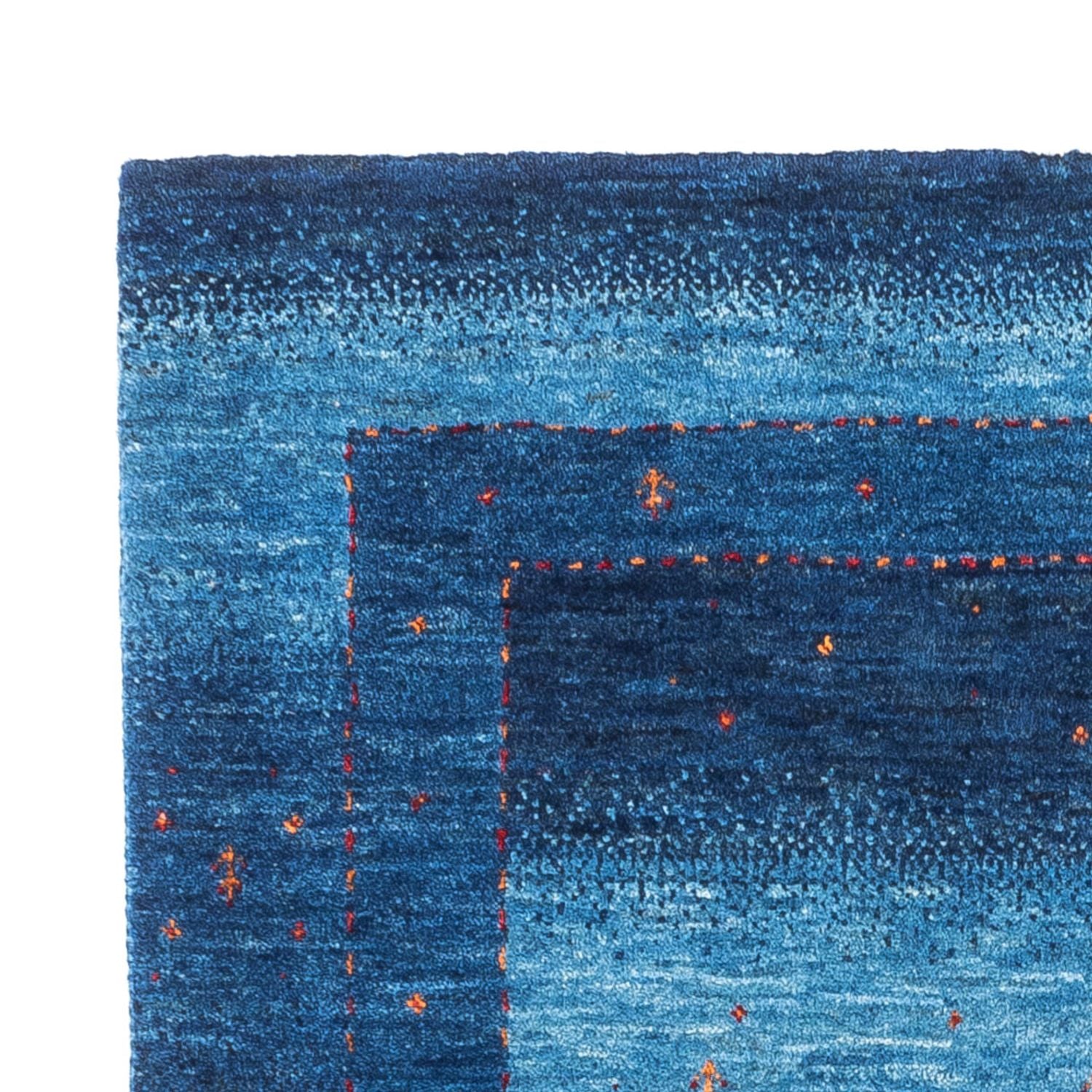 Gabbeh Tæppe - Loribaft Persisk - 135 x 93 cm - blå