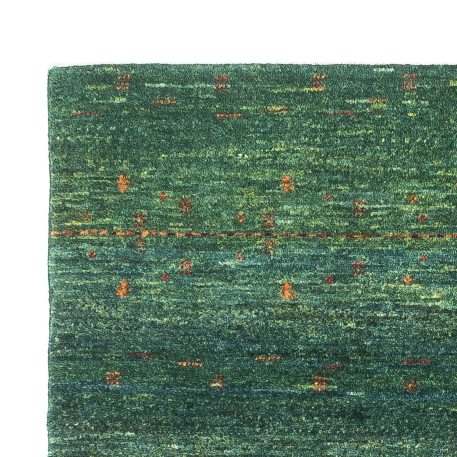 Gabbeh Tæppe - Loribaft Persisk - 127 x 82 cm - grøn