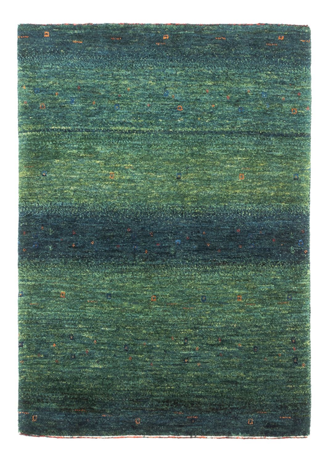 Gabbeh Tæppe - Loribaft Persisk - 107 x 78 cm - grøn