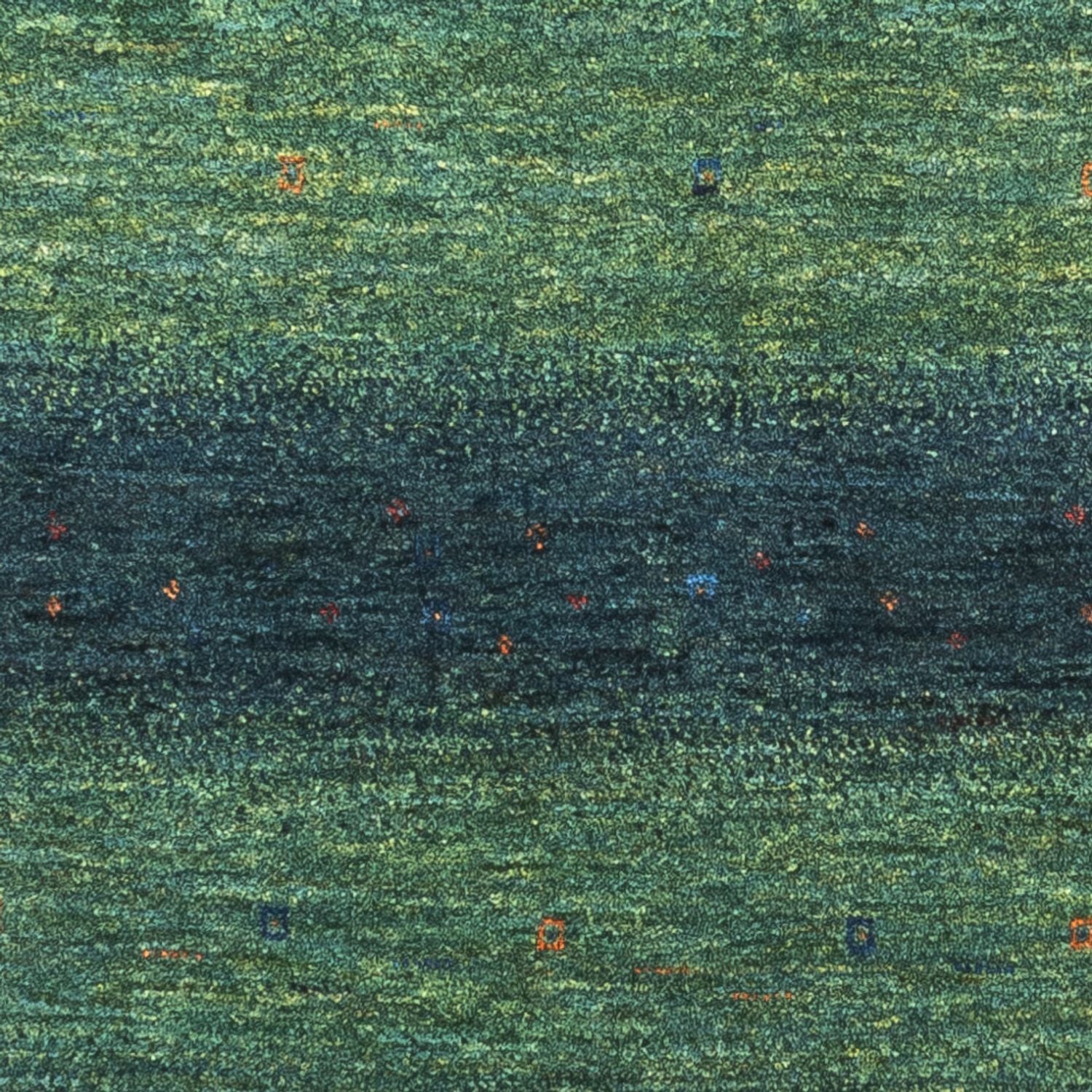 Gabbeh Tæppe - Loribaft Persisk - 107 x 78 cm - grøn