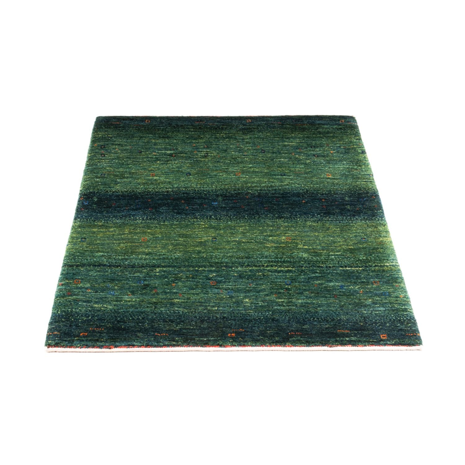 Gabbeh Tæppe - Loribaft Persisk - 107 x 78 cm - grøn