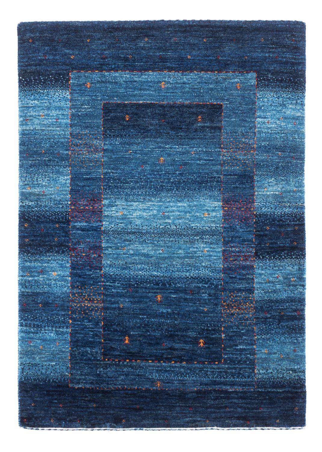 Gabbeh Tæppe - Loribaft Persisk - 116 x 84 cm - blå