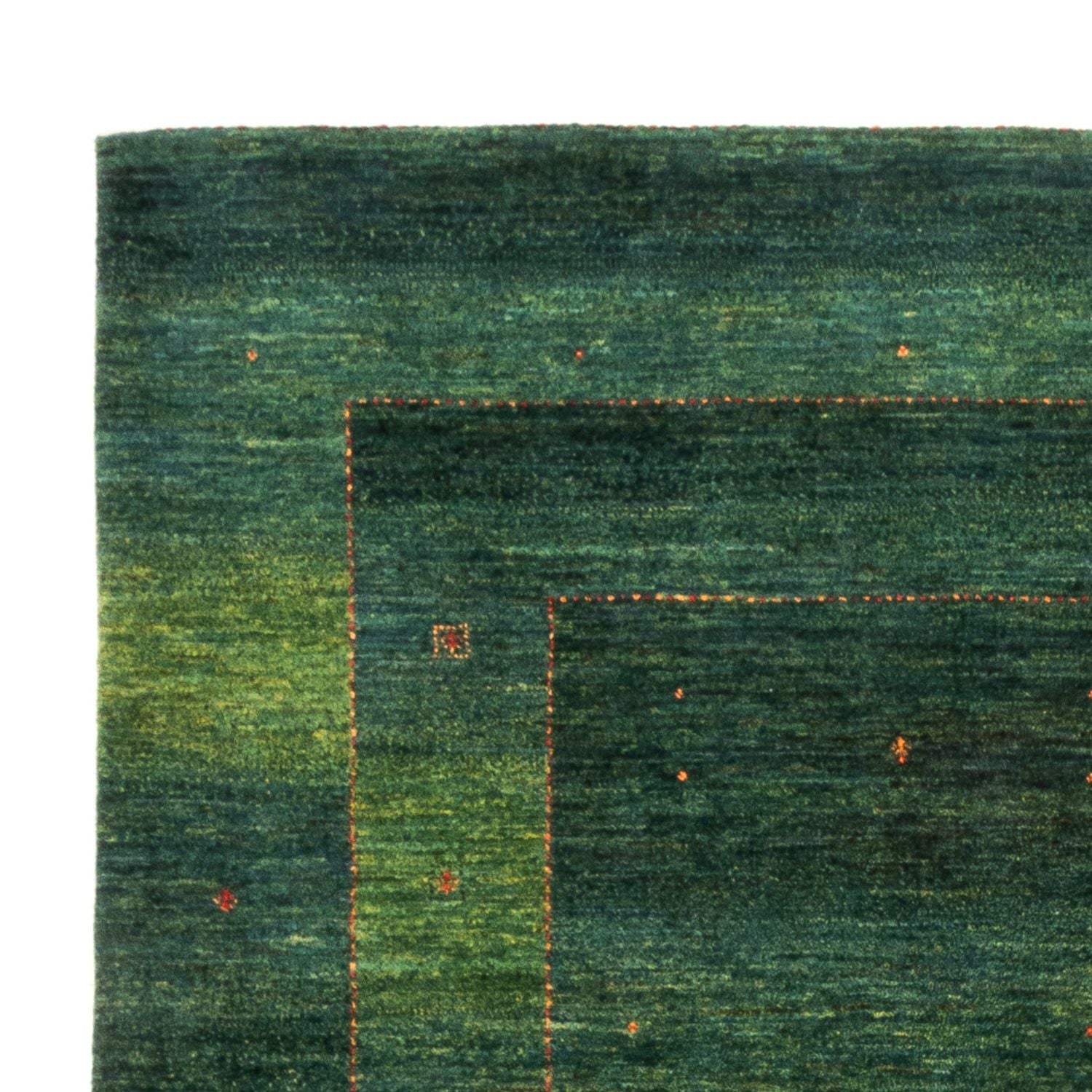 Gabbeh Tæppe - Loribaft Persisk - 228 x 175 cm - grøn