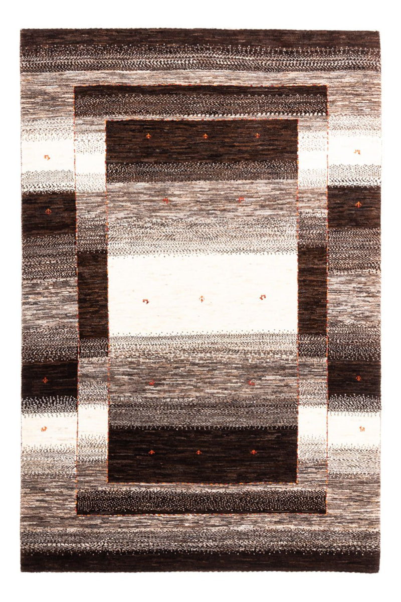 Gabbeh Tæppe - Loribaft Persisk - 187 x 129 cm - grå