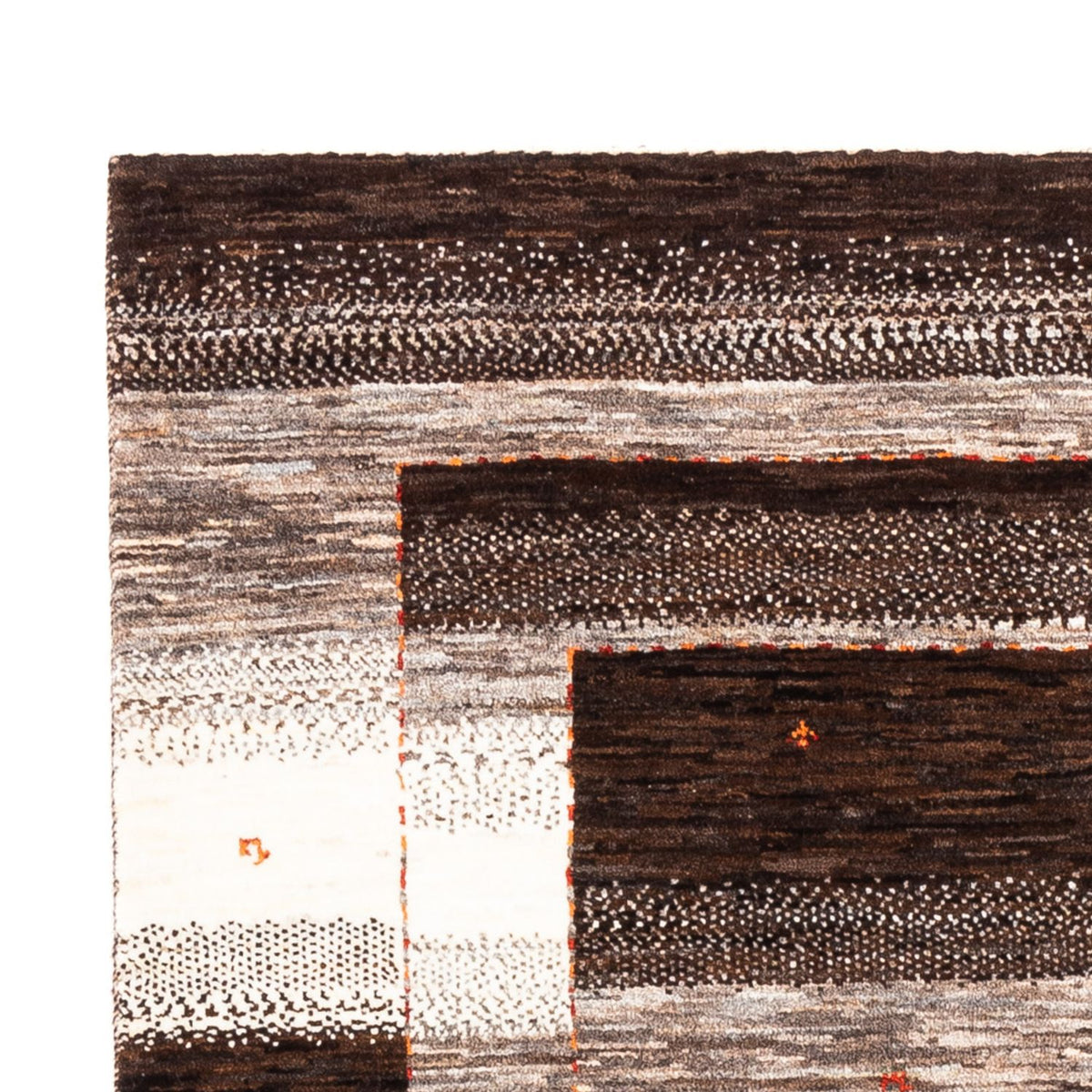 Gabbeh Tæppe - Loribaft Persisk - 187 x 129 cm - grå