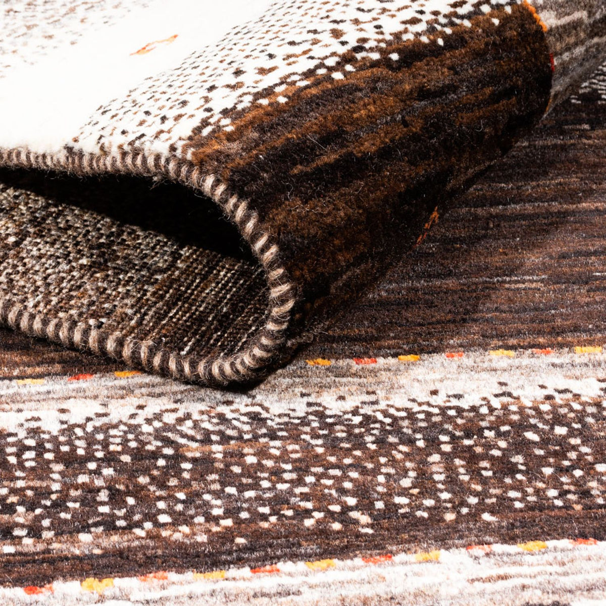 Gabbeh Tæppe - Loribaft Persisk - 187 x 129 cm - grå