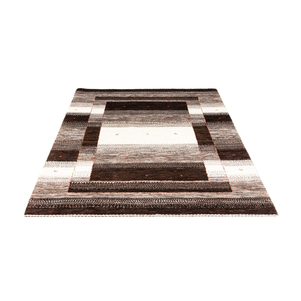 Gabbeh Tæppe - Loribaft Persisk - 187 x 129 cm - grå