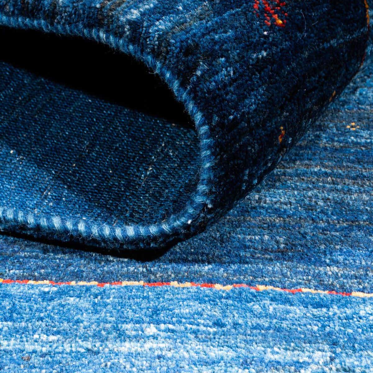 Gabbeh Tæppe - Loribaft Persisk - 162 x 120 cm - blå