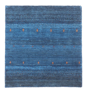 Gabbeh Tæppe - Loribaft Persisk - 60 x 55 cm - blå