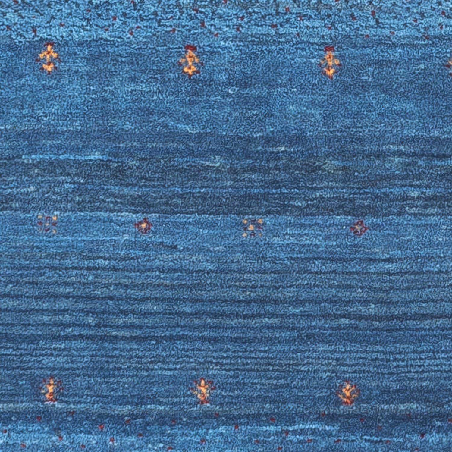 Gabbeh Tæppe - Loribaft Persisk - 60 x 55 cm - blå