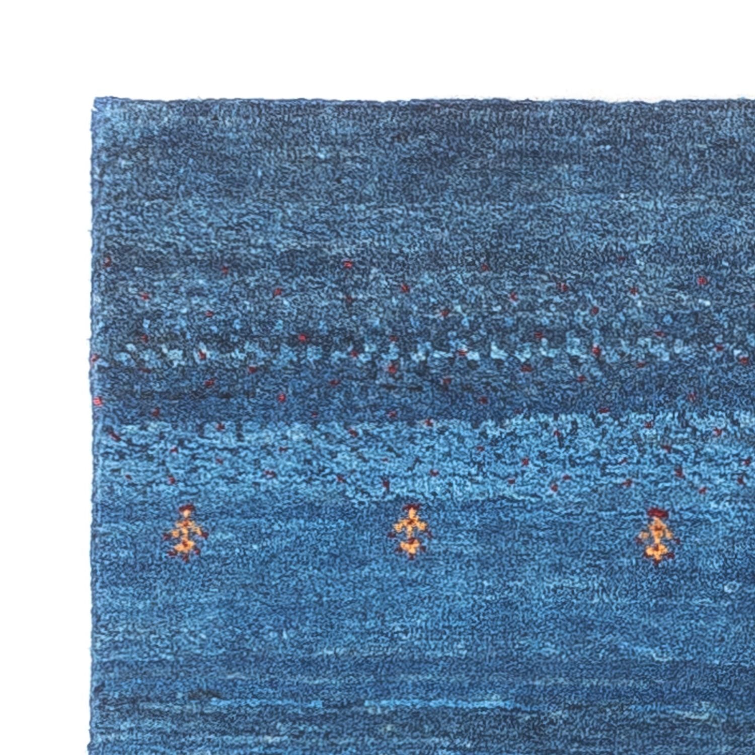Gabbeh Tæppe - Loribaft Persisk - 60 x 55 cm - blå