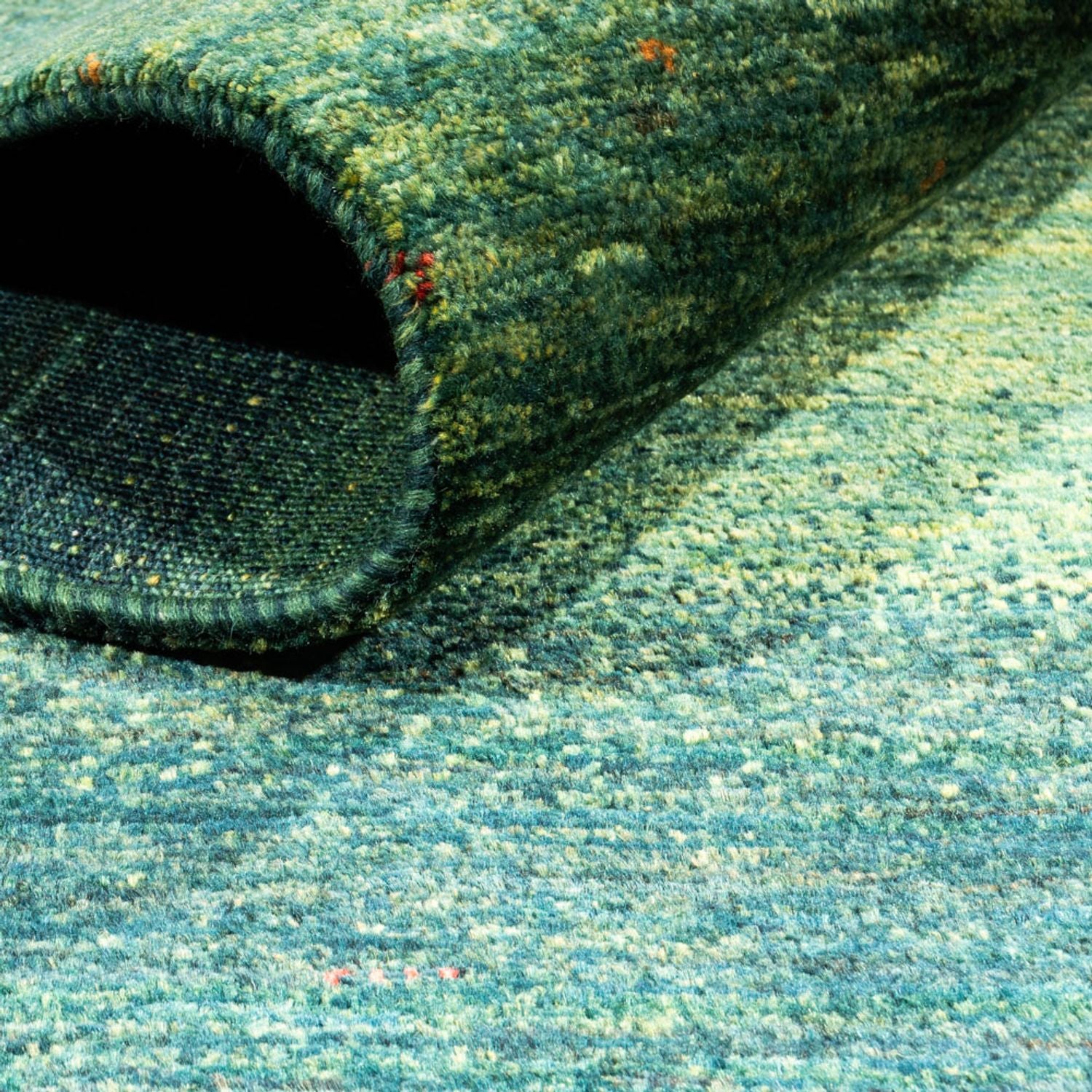 Gabbeh Tæppe - Loribaft Persisk - 185 x 114 cm - grøn