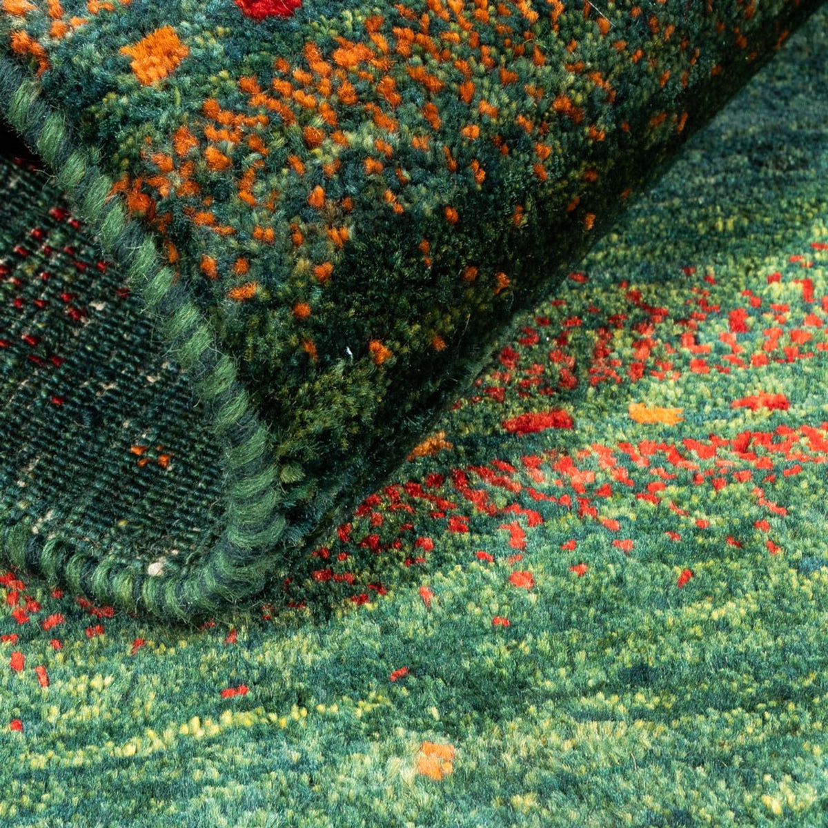 Gabbeh Tæppe - Loribaft Persisk - 101 x 91 cm - flerfarvet