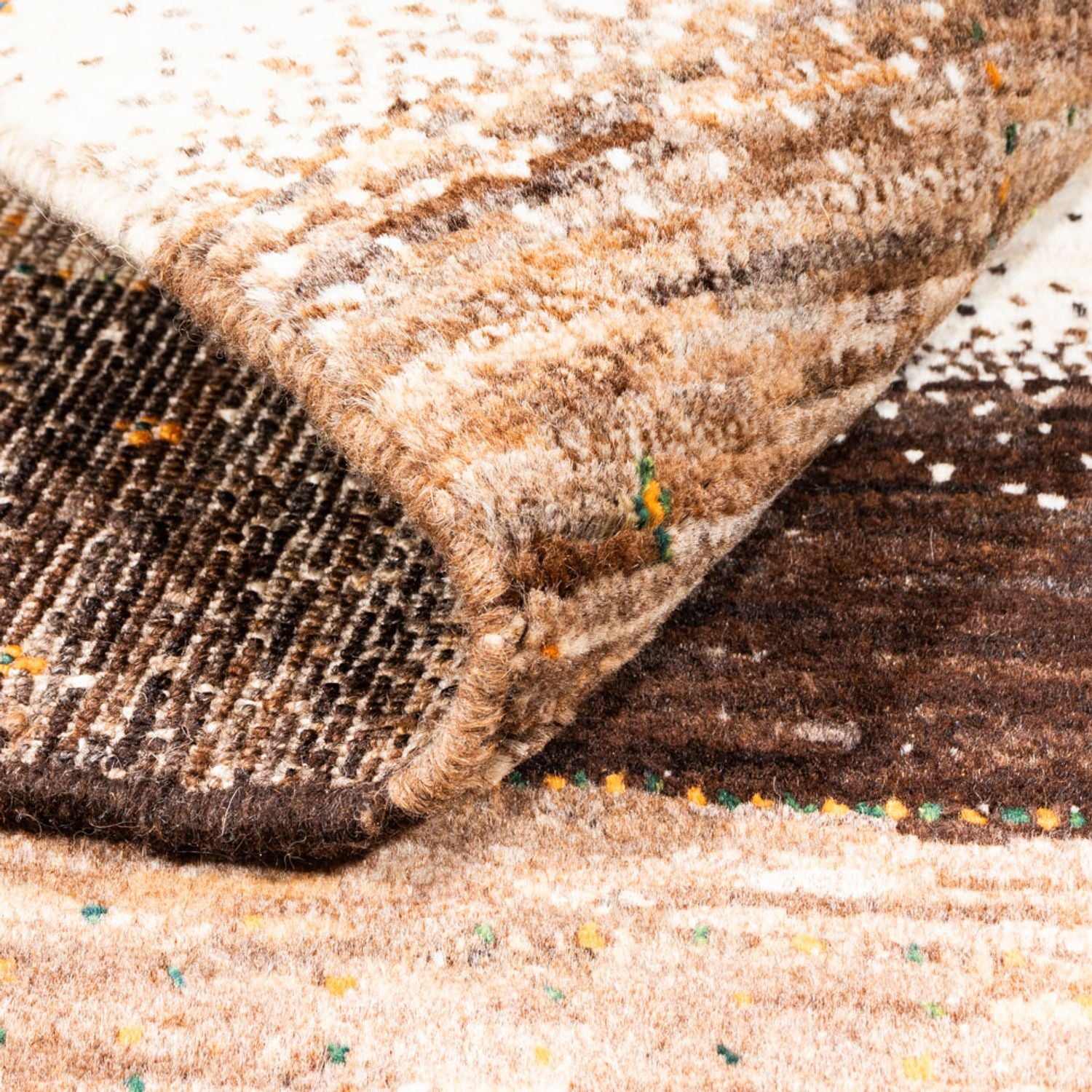 Gabbeh Tæppe - Loribaft Persisk - 146 x 108 cm - natur