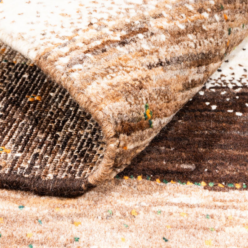 Gabbeh Tæppe - Loribaft Persisk - 146 x 108 cm - natur