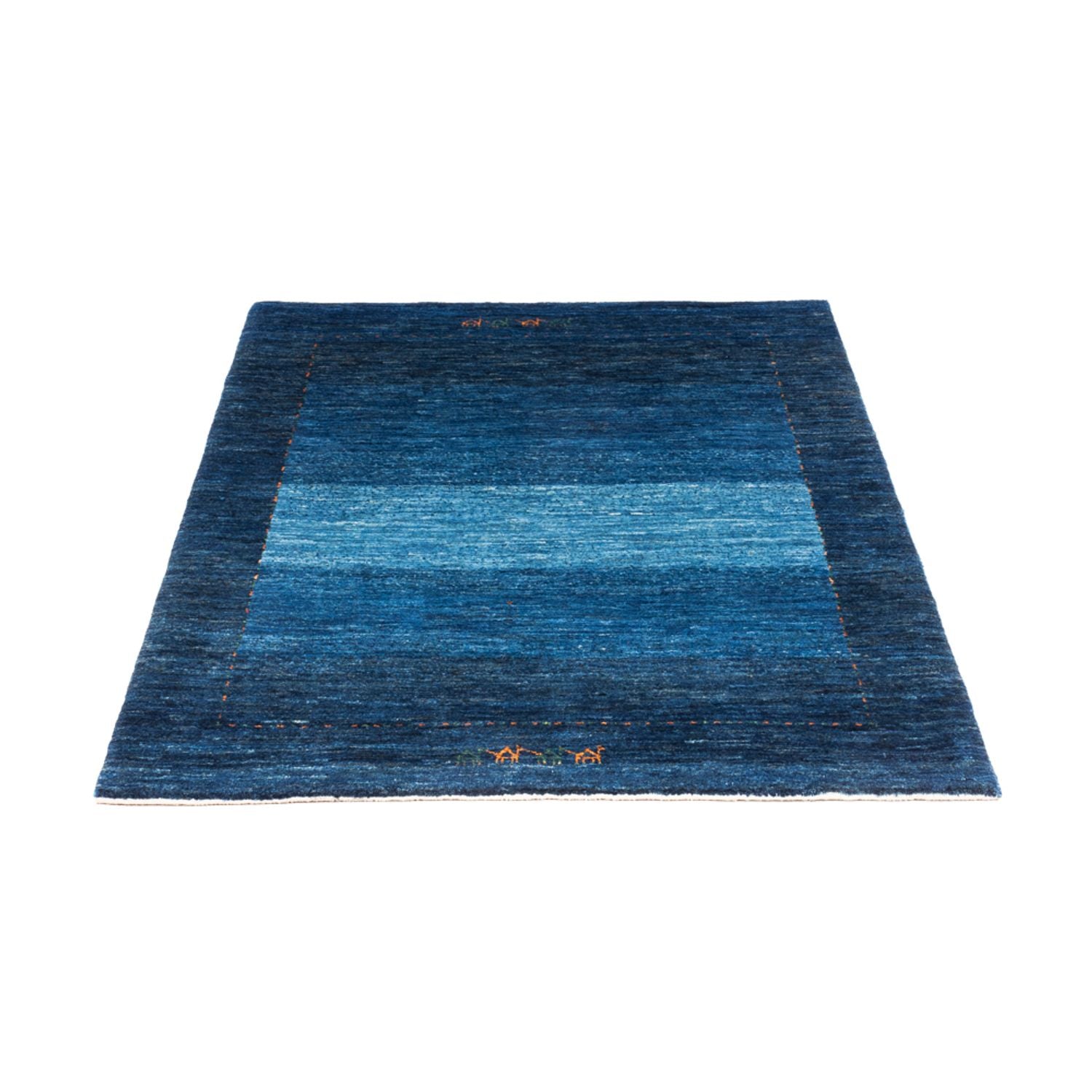 Gabbeh Tæppe - Loribaft Persisk - 141 x 101 cm - blå