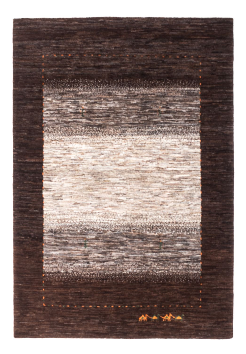 Gabbeh Tæppe - Loribaft Persisk - 154 x 103 cm - grå