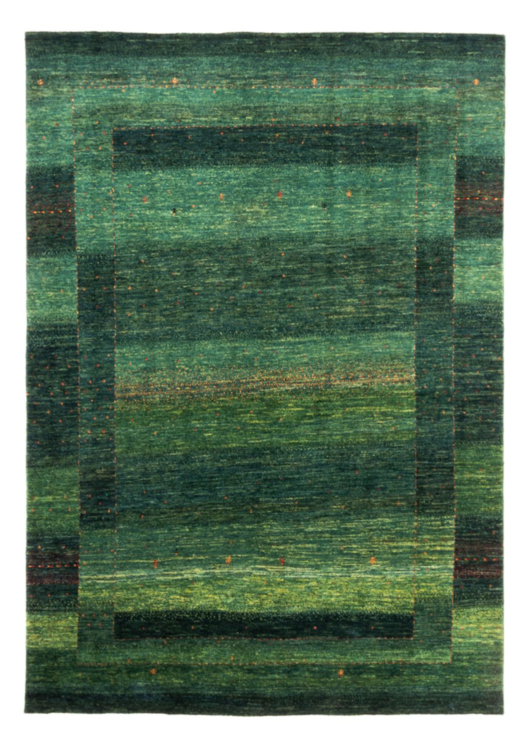 Gabbeh Tæppe - Loribaft Persisk - 237 x 170 cm - grøn