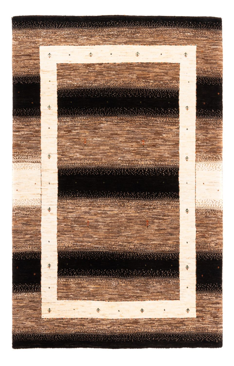 Gabbeh Tæppe - Loribaft Persisk - 190 x 125 cm - grå