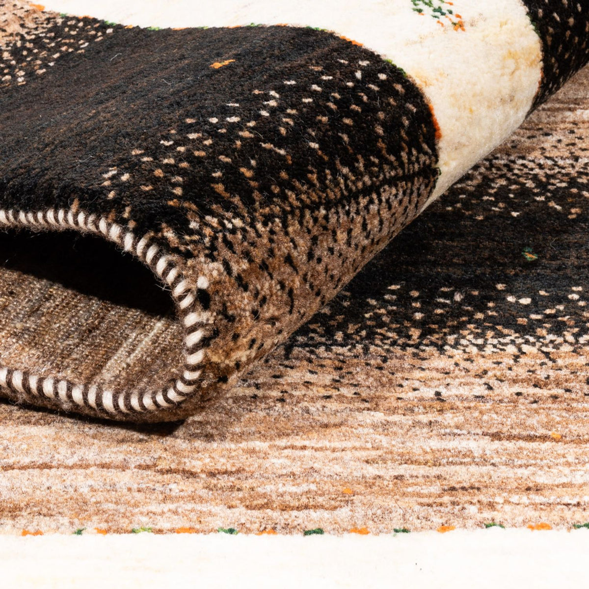 Gabbeh Tæppe - Loribaft Persisk - 190 x 125 cm - grå