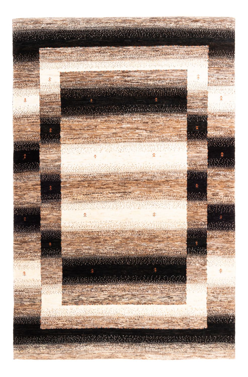 Gabbeh Tæppe - Loribaft Persisk - 190 x 125 cm - grå