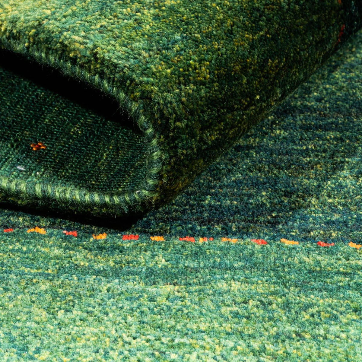 Gabbeh Tæppe - Loribaft Persisk - 186 x 126 cm - grøn