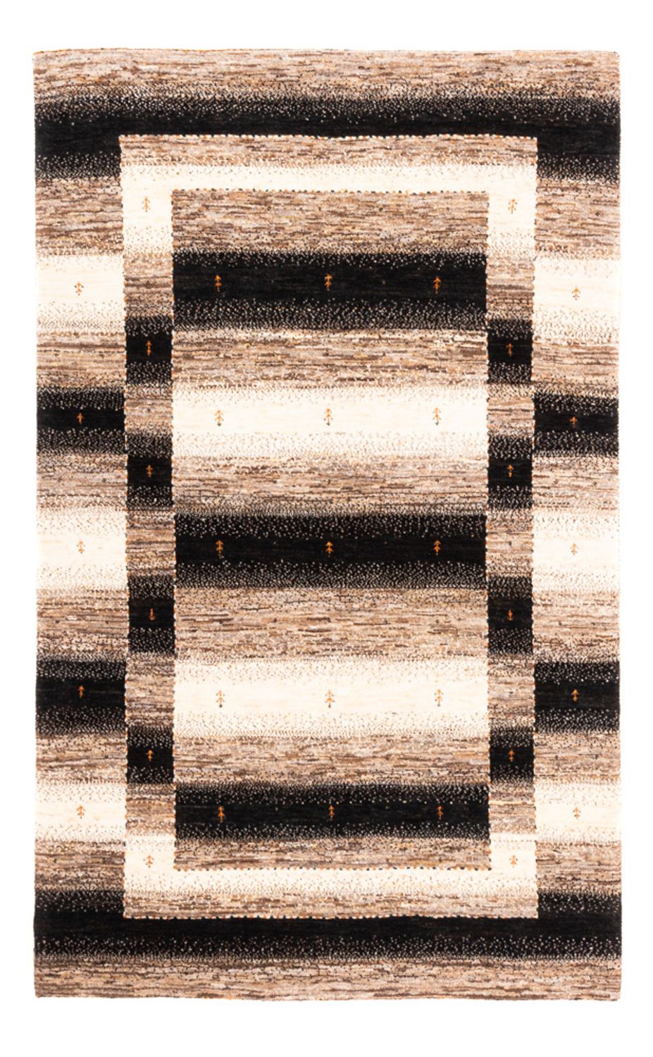 Gabbeh Tæppe - Loribaft Persisk - 195 x 124 cm - grå