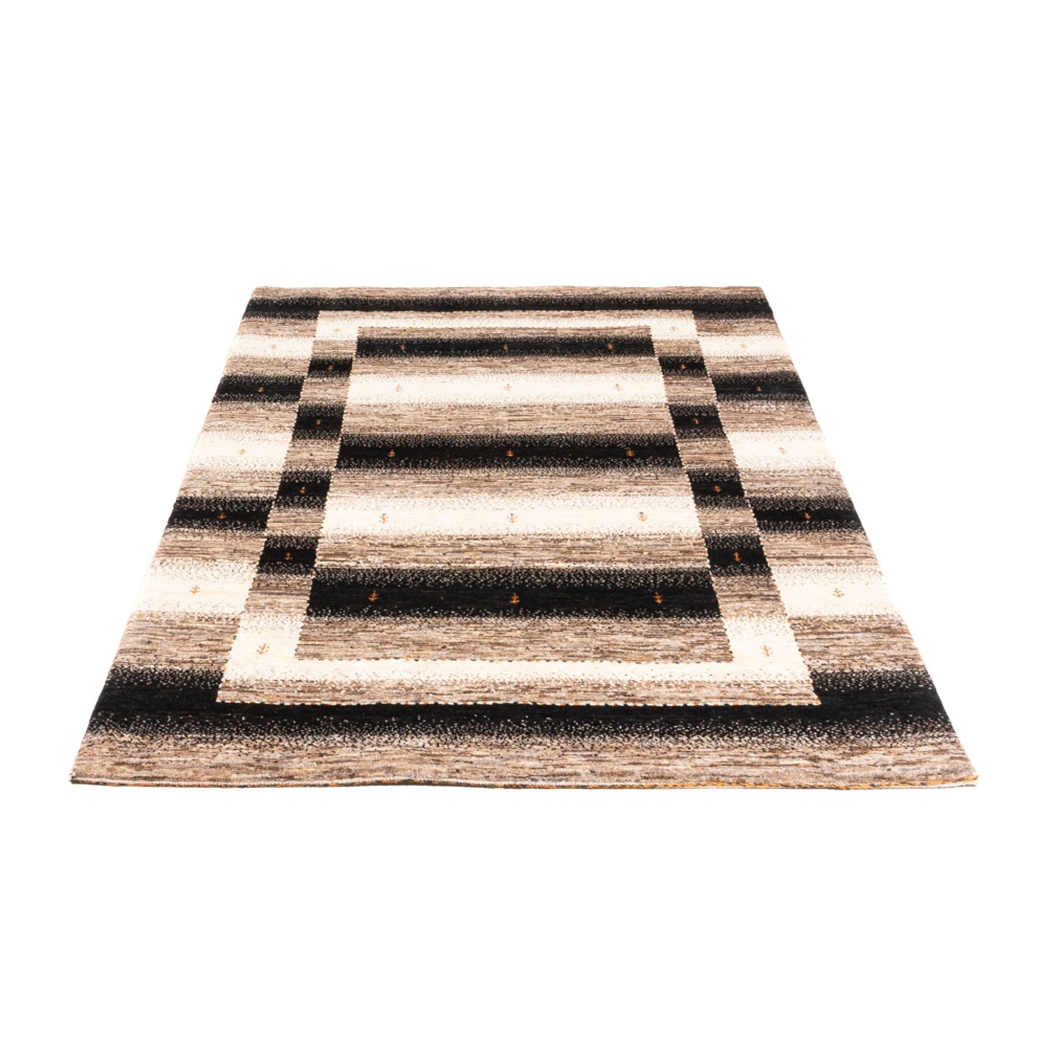 Gabbeh Tæppe - Loribaft Persisk - 195 x 124 cm - grå