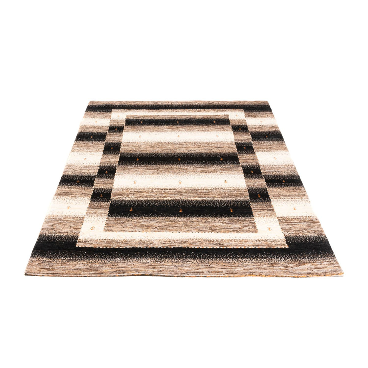 Gabbeh Tæppe - Loribaft Persisk - 195 x 124 cm - grå