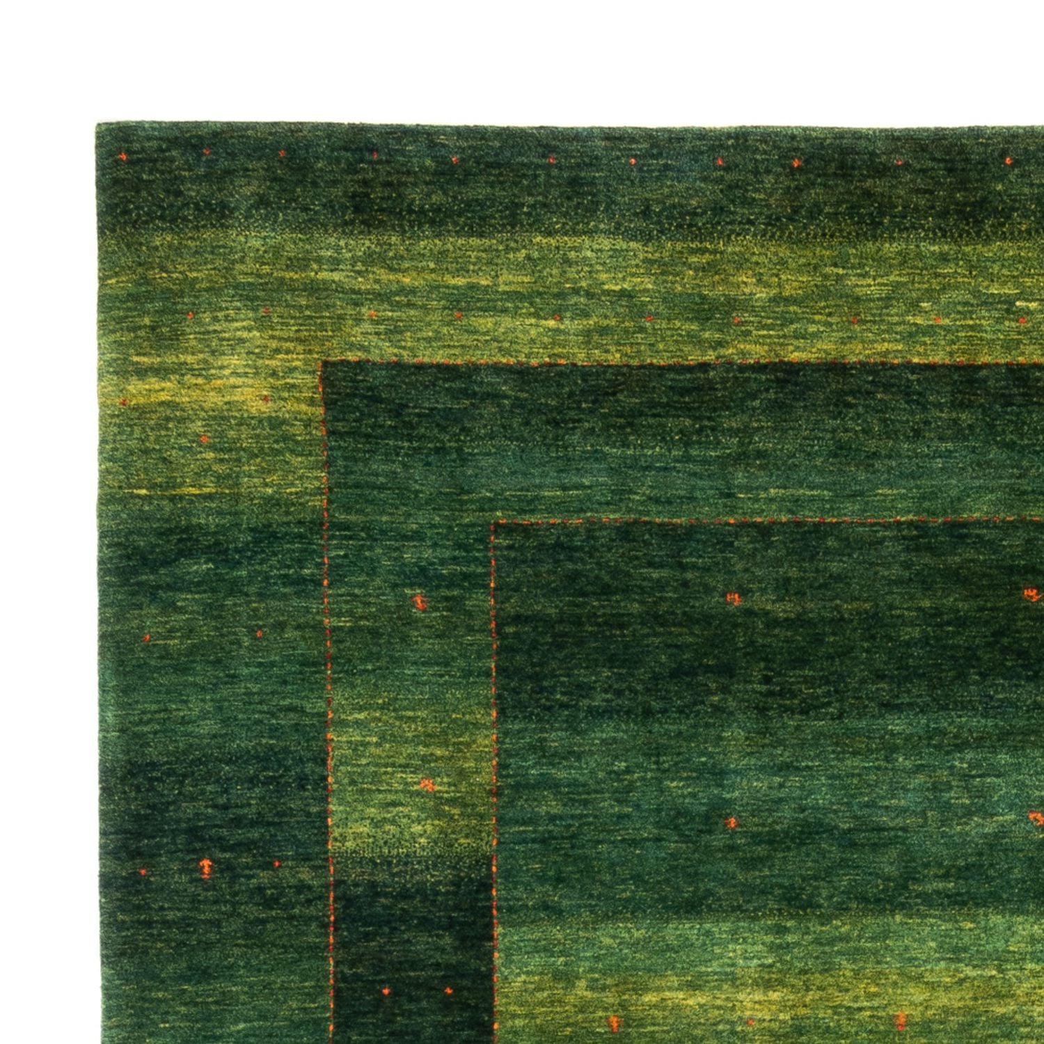 Gabbeh Tæppe - Loribaft Persisk - 309 x 226 cm - grøn