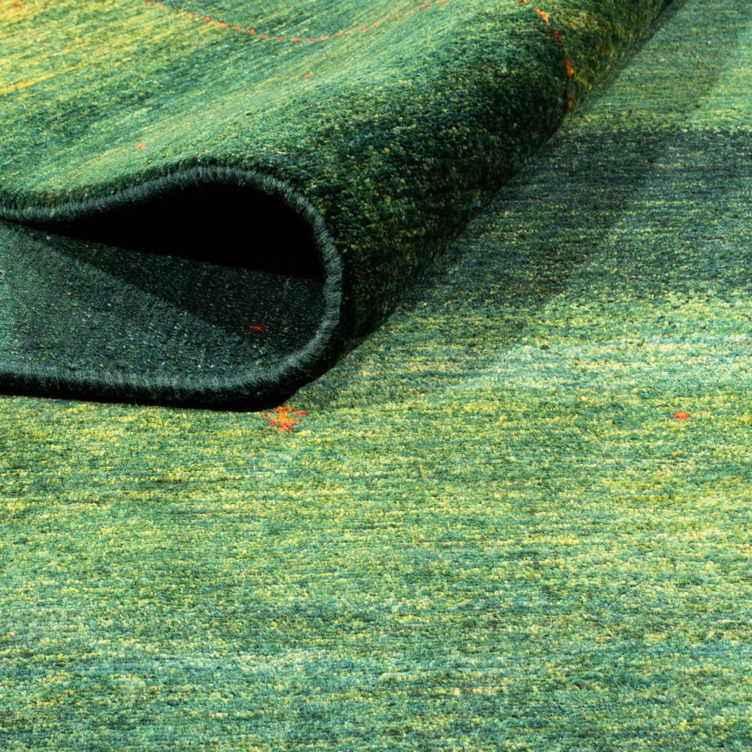 Gabbeh Tæppe - Loribaft Persisk - 309 x 226 cm - grøn