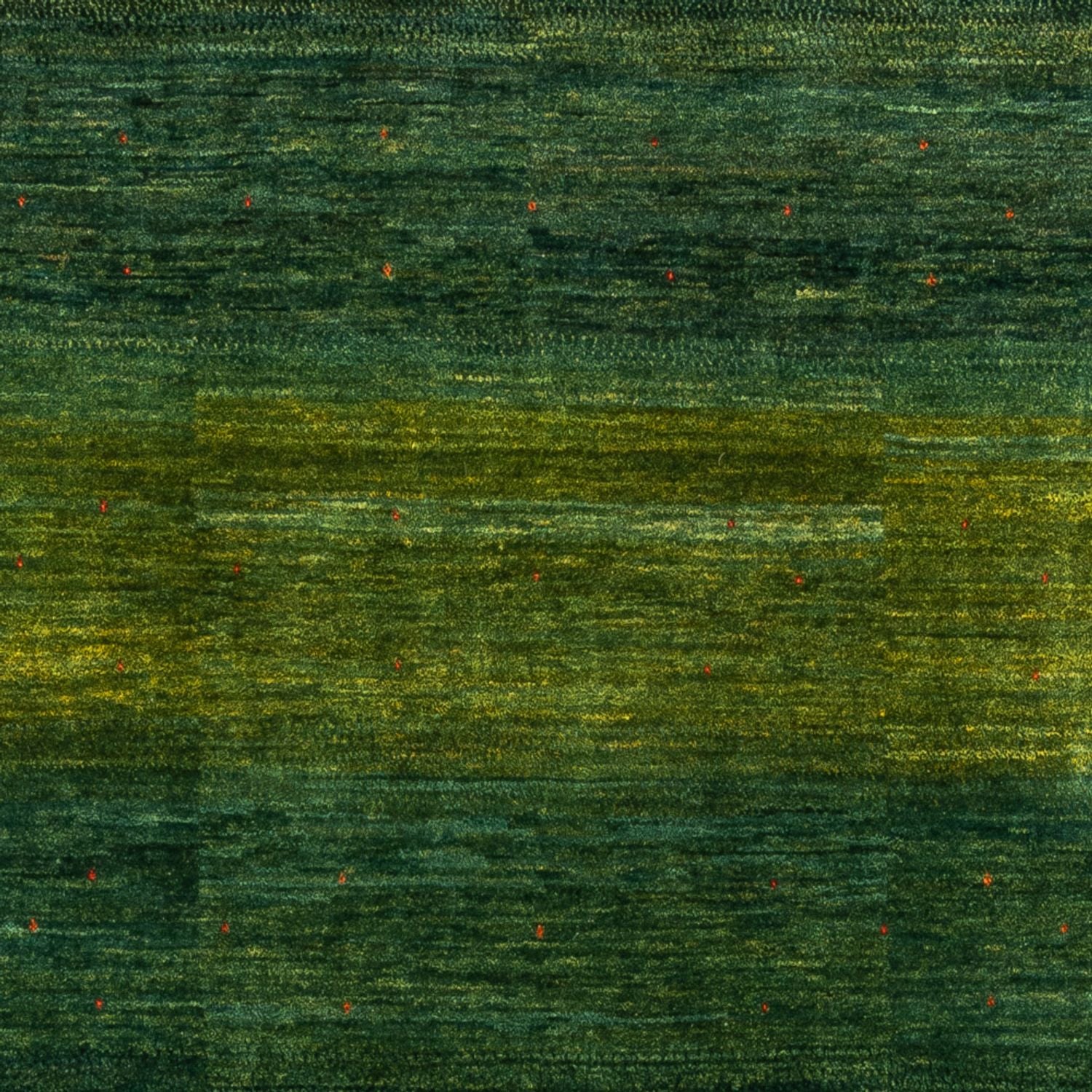 Gabbeh Tæppe - Loribaft Persisk - 254 x 210 cm - grøn