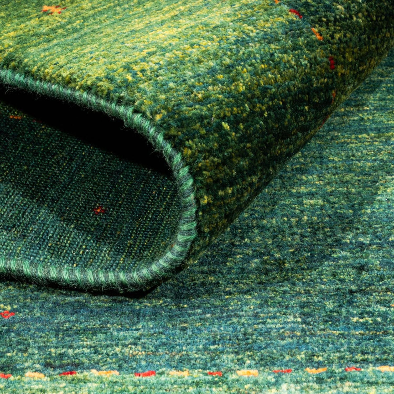 Gabbeh Tæppe - Loribaft Persisk - 182 x 128 cm - grøn
