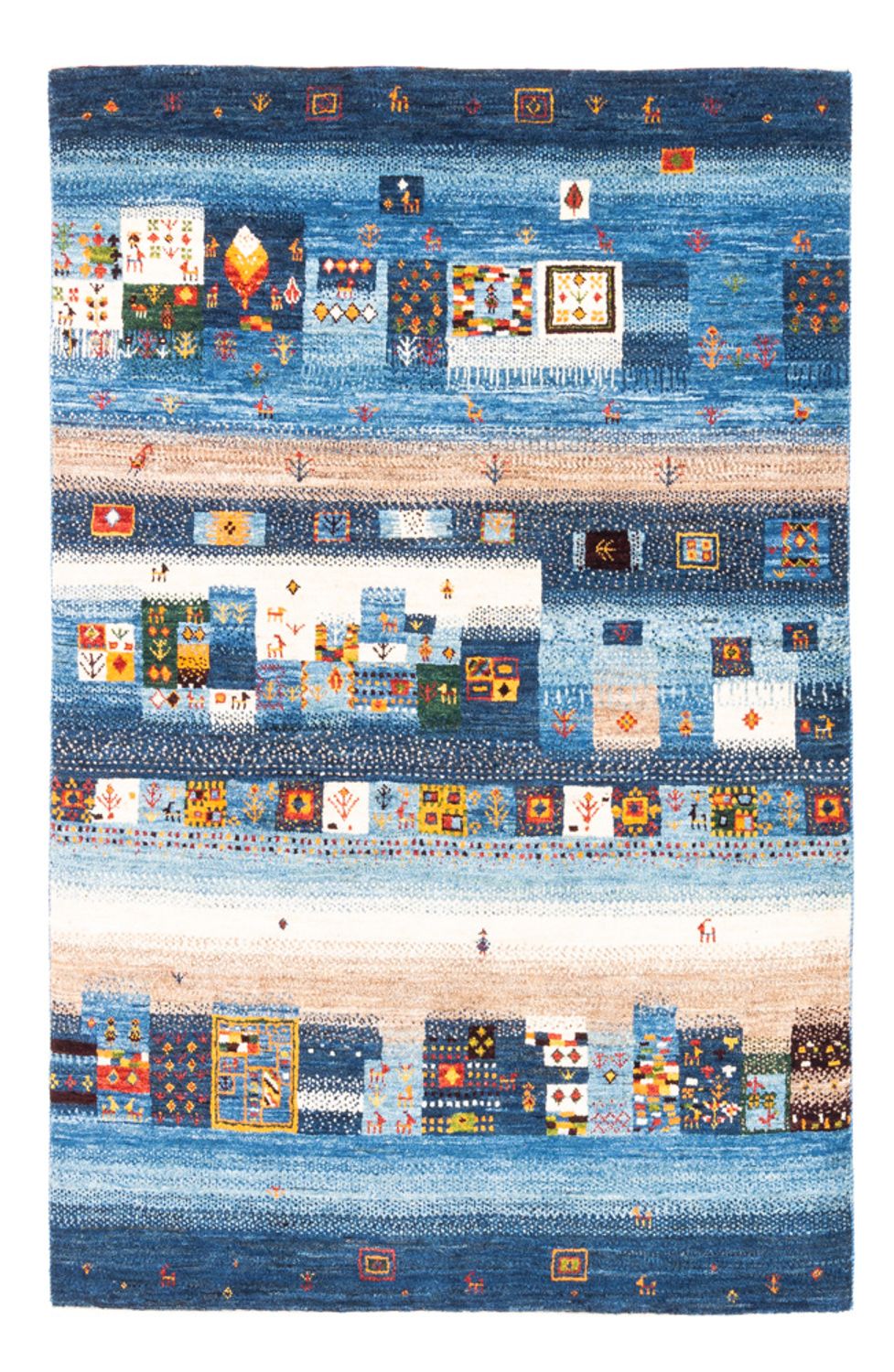 Gabbeh Tæppe - Loribaft Persisk - Royal - 178 x 122 cm - flerfarvet
