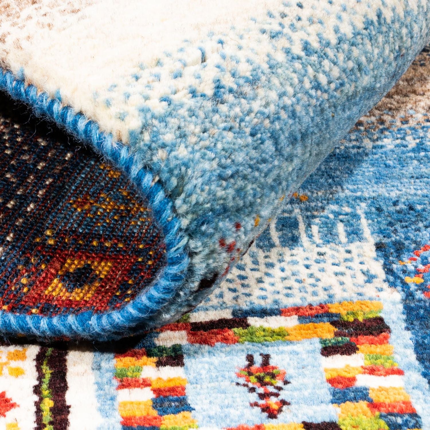 Gabbeh Tæppe - Loribaft Persisk - Royal - 178 x 122 cm - flerfarvet