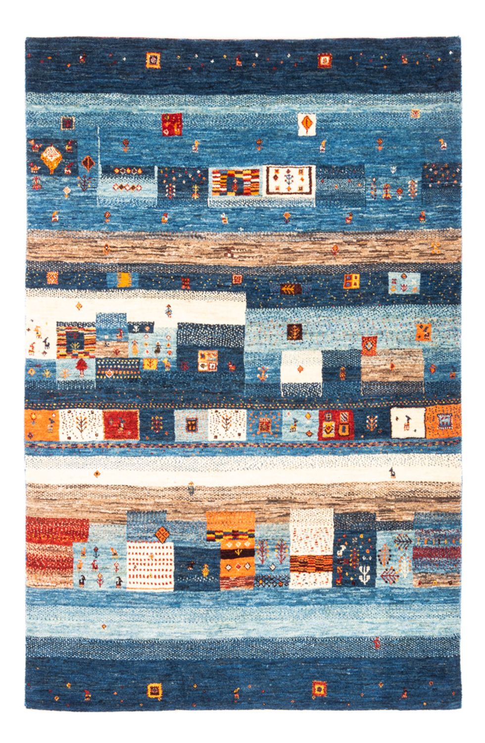 Gabbeh Tæppe - Loribaft Persisk - Royal - 180 x 123 cm - flerfarvet
