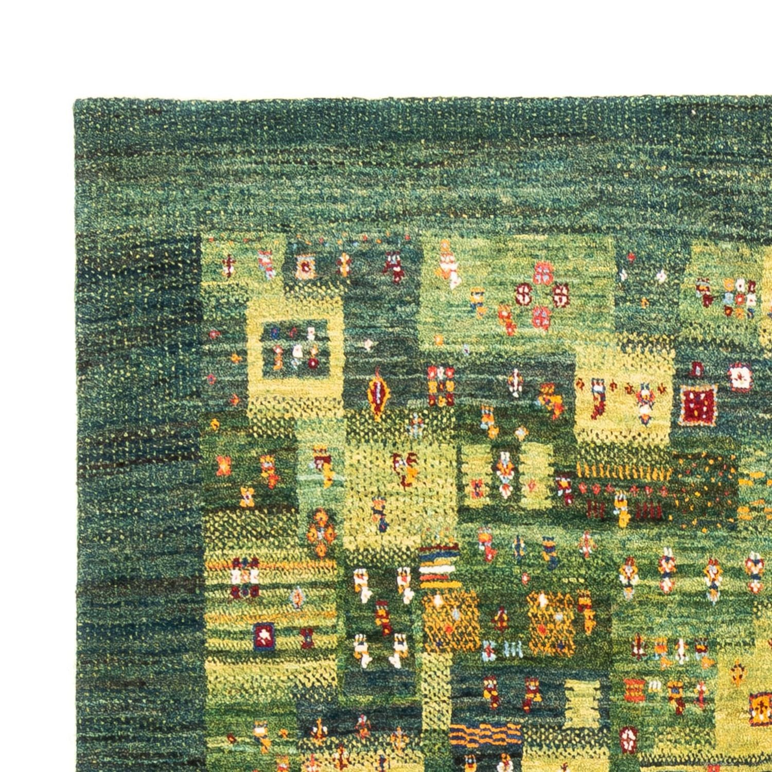 Gabbeh Tæppe - Loribaft Persisk - Royal - 251 x 167 cm - grøn