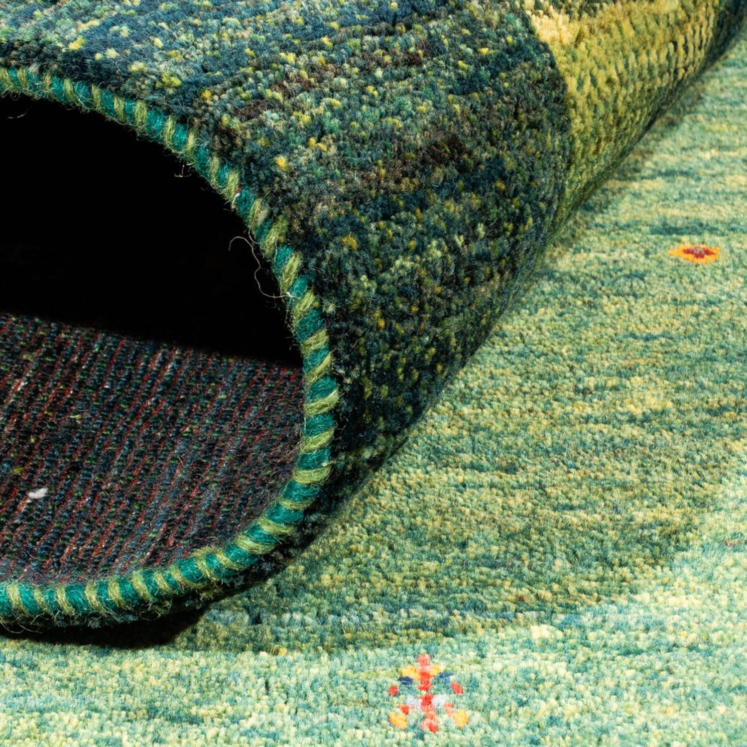 Gabbeh Tæppe - Loribaft Persisk - Royal - 251 x 167 cm - grøn