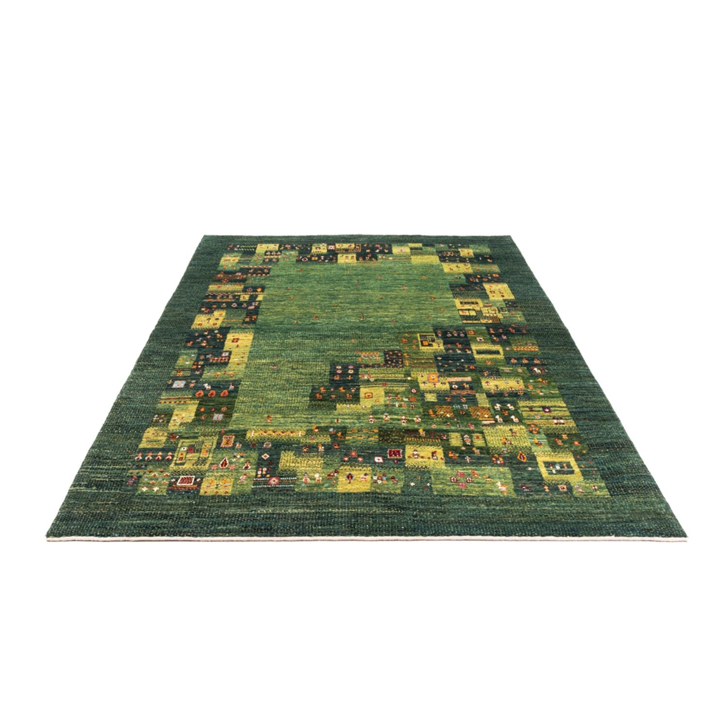 Gabbeh Tæppe - Loribaft Persisk - Royal - 251 x 167 cm - grøn
