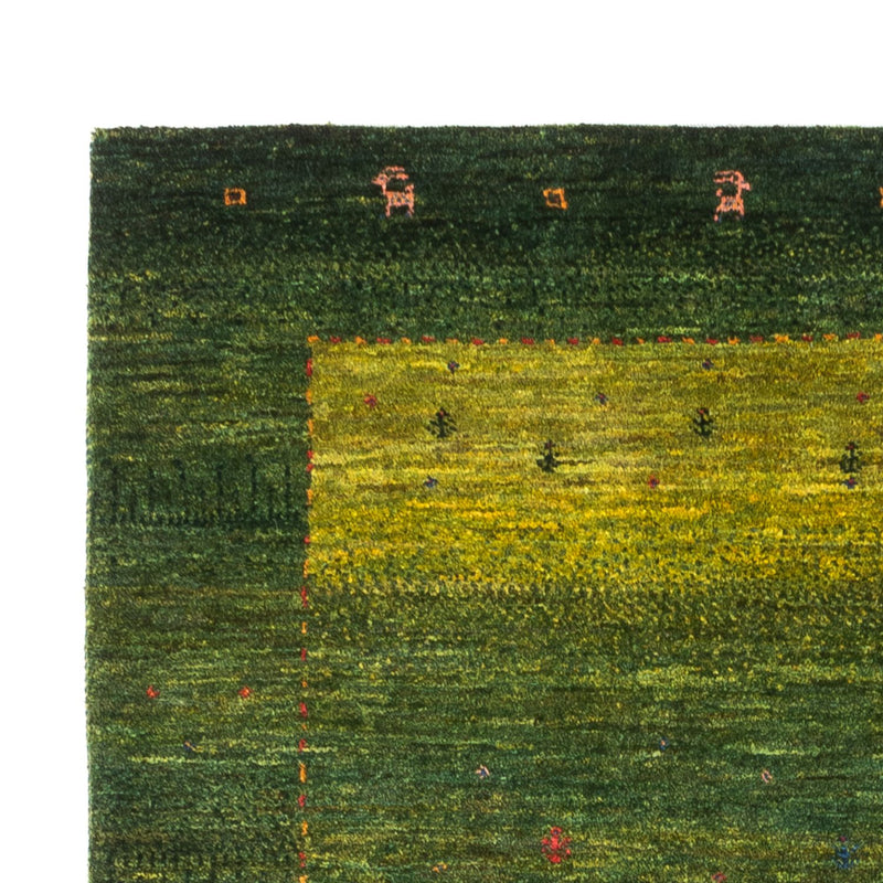 Gabbeh Tæppe - Loribaft Persisk - 154 x 100 cm - grøn