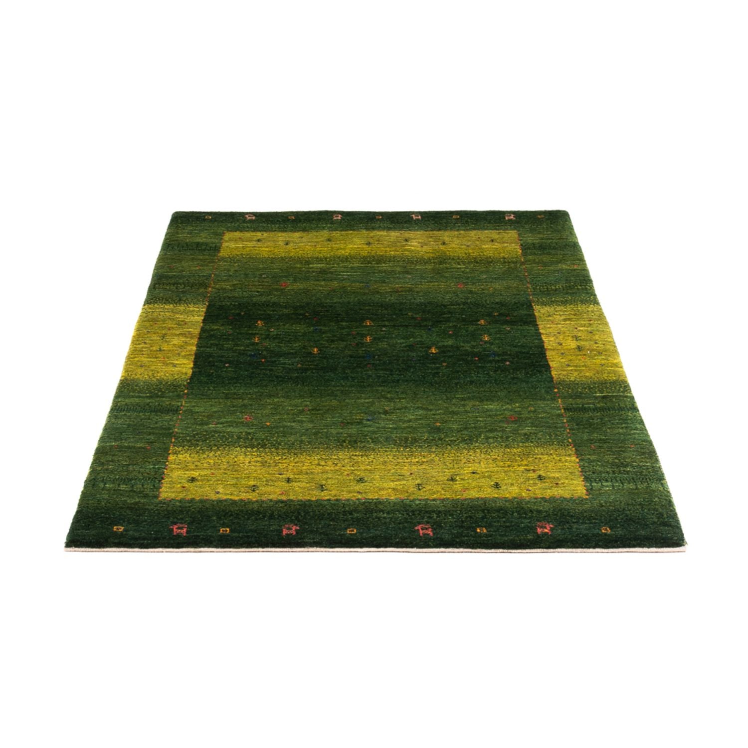 Gabbeh Tæppe - Loribaft Persisk - 154 x 100 cm - grøn