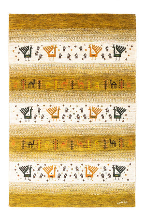 Gabbeh Tæppe - Loribaft Persisk - 128 x 82 cm - flerfarvet