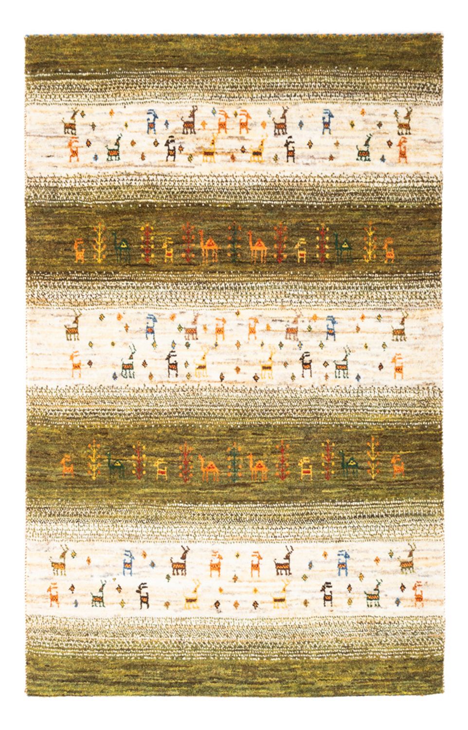 Gabbeh Tæppe - Loribaft Persisk - 138 x 85 cm - flerfarvet