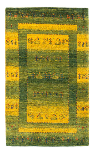 Gabbeh Tæppe - Loribaft Persisk - 128 x 76 cm - grøn
